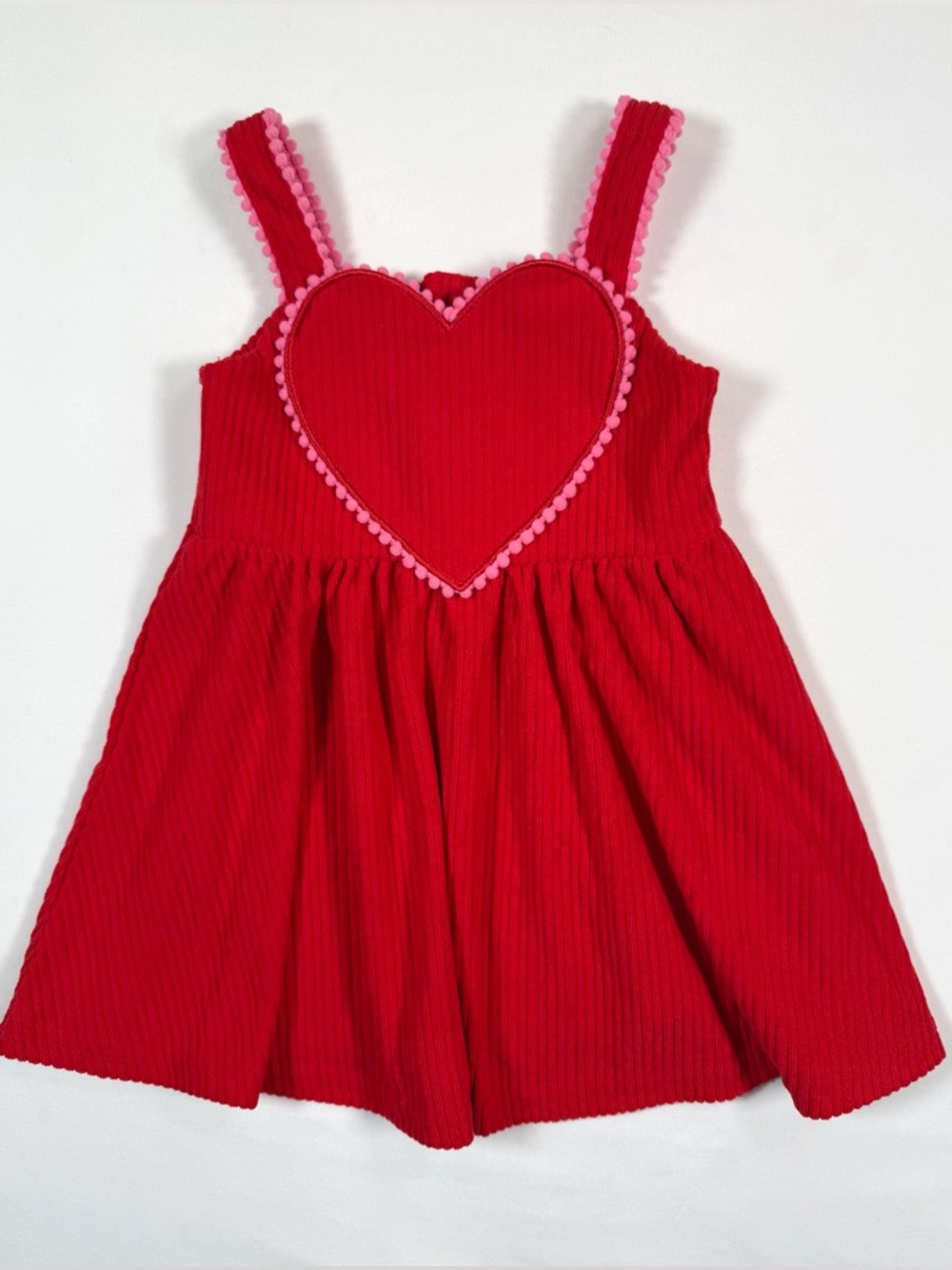 BABY STARTERS Red Heart Corduroy Valentine's Day Fit & Flare A-Line Dress 18M